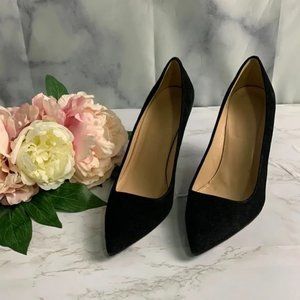 J. Crew Elsie Black Suede Pumps Size 6.5